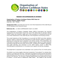 Organisation of Eastern Caribbean States: Data for Decision Making (DDM) Project -Consulting Services for an Ex-Post Assessment of the 2020 Round of the Population and Housing Census